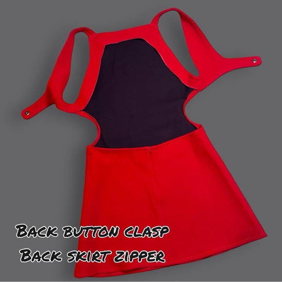 🎉HP🎉Excellent PreLoved Condition Zara Red Cut Out Back Mini Dress. Size Small - Picture 10 of 11